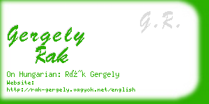 gergely rak business card